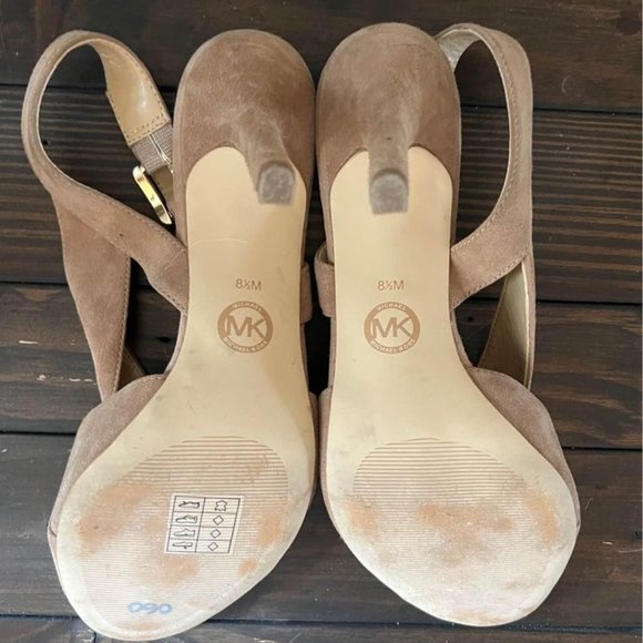 Michael Kors Tan Suede Heels - Picture 2 of 4
